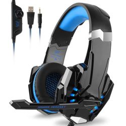 Kotion Sweg Gaming Headphones G9000 With MIC & LED Lights Aux 3.5MM - Blue
