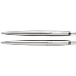 Jotter Ballpoint Pen & Pencil Set - Stainless Steel - Chrome Trim