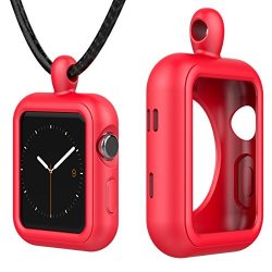 Lwsengme Apple Watch 3 Clip Holder Replacement Accessories Clip Clasp Strap For Apple Iwatch Series 3 APPLE Watch Series 2 APPLE Watch Series 1 NIKE+ Red 38MM