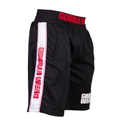 Gorilla Wear Men's California Mesh Shorts 2XLARGE 3XLARGE Black red