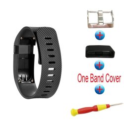 Fitbit Charge Hr Band - Adjustable Replacement Strap - Black - Small