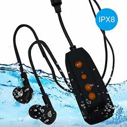 IPX8 MP3 Player Digital Lossless Music Player With Clip 8GB Waterproof MP3 Player With Waterproof Headphone For Running And Running Orange