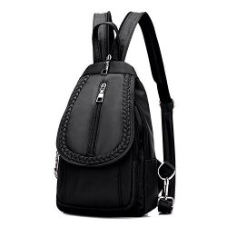 Backpack MINI Women Waterproof Nylon Bags Girl Travel Small Chest Pack Bag Schoolbags Black