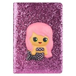 Squishy Notebook Mermaid Glitter Pink
