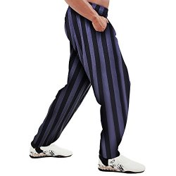 Otomix Men's Charcoal Stripe Baggy Workout Pants Lg
