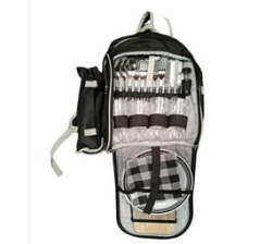 Picnic cooler Backpack With Bottle Holder -black