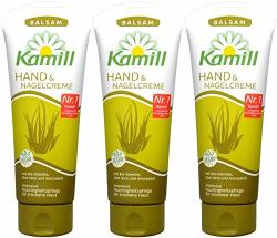 Kamill 3X100 Ml Hand & Nail Cream Balsam With Bio Camomilecamomile Aloe Vera Avocado Oil And Bisabolol Germany