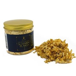 Imitation Gold Leaf Schabin Flakes Metallic Foil Flakes For Gilding Painting Arts And Crafts 16OZ Jar