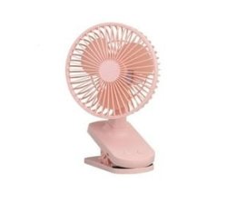 Clip On Rechargeable Moveable Head Portable Fan PM-022 - Pink