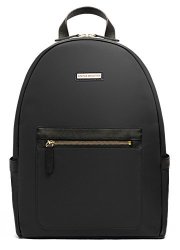 Archer Brighton Cara Laptop Backpack Womens 13 Business Travel Leather Canvas Multipurpose Backpack Black