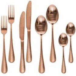 8 Piece Stainless Steel Cutlery Set Rose Gold