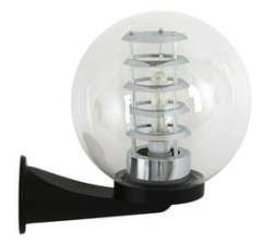 Madras Black Outdoor Wall Light With Plastic Cover