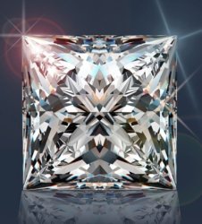 Limited Edition Extra Facet Hand Cut - 2.40ct. 6.50 Mm Princess Cut Diamond Simulate
