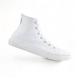 Ekko Retro Ladies Pu Sneakers Hi - White