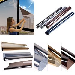 HOHO 17.7in By16ft One Way Mirror Window Films Silver Reflective Self-Adhesive Solar Tint Single Perspective Privacy Protection 