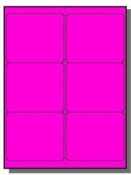 120 Label Outfitters 4 X 3-1 3 Inches Fluorescent Neon Magenta - Pink Labels 20 Sheets