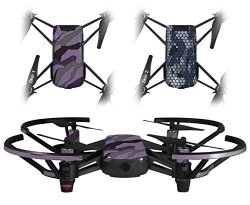 Skin Decal Wrap 2 Pack For Dji Ryze Tello Drone Camouflage Purple Drone Not Included