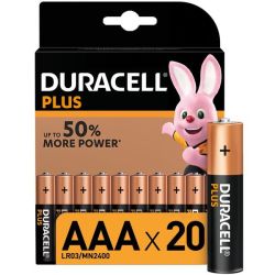 Duracell Plus Aaa Alkaline Batteries 20 Pack