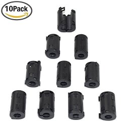 Ferrite Core Yamay 10-PACK Snap On 9MM Ferrite Core Cord Ring Choke Bead Rfi Emi Noise Suppressor Filter For Power Cord USB Cable Antenna
