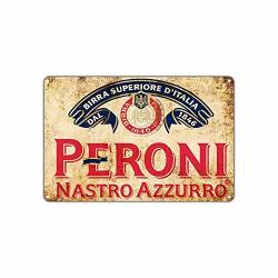 Kpsheng Peroni Nastro Azzurro Beer 1846 Vintage Wall D Cor Art Metal Bar Pub Italia Brewery 8X12 Sign