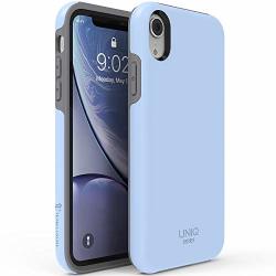 TEAM LUXURY Xr Iphone Case Uniq Series Ultra Defender Shockproof Hybrid Slim Protective Cover Phone Case For Apple Iphone Xr 6.1 - Light Blue gray