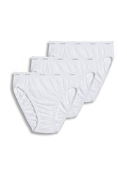 Jockey Women's Underwear Plus Size Classic French Cut - 3 Pack White 8