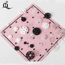Maslin Hot New 50PS Transparent Black Invisible Button 7MM -21MM Fasteners Button Diy Clothing Sewing Accessories Coat Button Q2 - Color: Translucent Size: 21MM