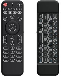 - 2IN1 Dual-sided Qwerty Airmouse Wireless Remote - Black