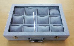 Watch Box Display Case Storage Organiser 12 Slot Block Division Bargain