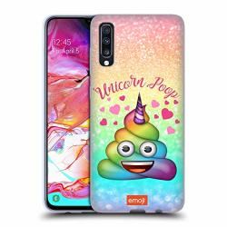Official Emoji Unicorn Poop Trendy Soft Gel Case Compatible For Samsung Galaxy A70 2019
