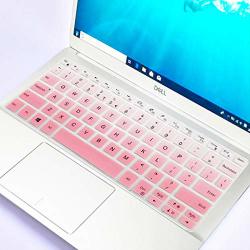 Keyboard Cover Compatible With 2019 Dell Xps 13.3" 9380 Dell Xps 9370 9365 13.3" Inch 2 IN1 2018 2017 Released Ultrabook Laptop Keyboard Protector-gradual Pink