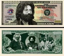 Jerry Garcia Novelty Million Dollar Bill