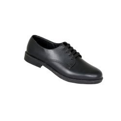 Toughees Hank Boys Lace Up Genuine Leather School Shoe in Black