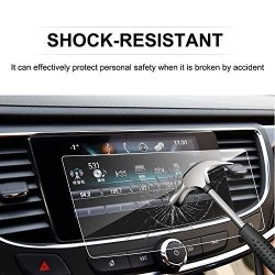 Lfotpp Buick Lacrosse 2017 8-INCH Trapezoid Tempered Glass Car Navigation Screen Protector 9H Infotainment Screen Center Touchscreen Protector Anti Scratch High Clarity