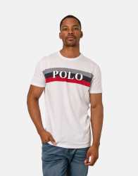 Polo Stripe Print T-Shirt White - XL White