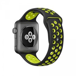 Zonabel Sport Strap For 42MM Apple Watch - Black Yellow