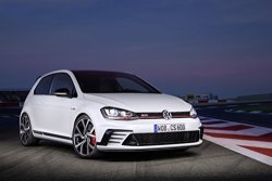 Volkswagen Golf GTI Clubsport 2015 Car Print On 10 Mil Archival Satin Paper White Front Side Static View 36X24