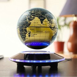 Magnetic Rotating  Levitation Floating 6 inch Globe With Book Base Deco artware 