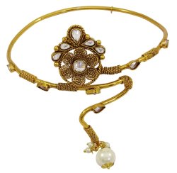 Traditional Gold Tone Armlet Indian Women Upper Arm Bracelet Bajubandh Jewelry IMOJ-ARM31B