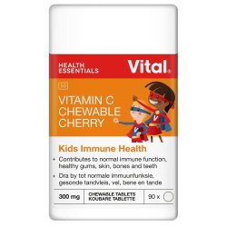 Vital Vitamin C Chewable Antioxidant & Immune Booster Cherry 100 Tablets
