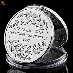 Nobel 1993 Peace Prize Winner South Africa President Nelson Mandela Silver World Celebrity Commemorative Coin Collection