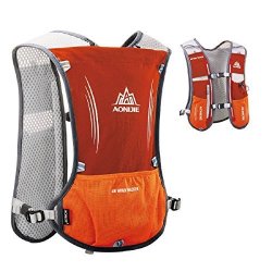 Triwonder Hydration Pack Backpack 5L Marathoner Running Race Hydration Vest Orange - Only Vest