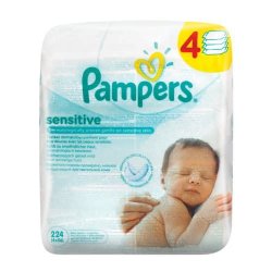 Pampers Sensitive Baby Wipes 4X 56 Wipes