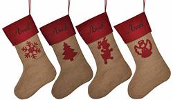 Huan Xun Customized Name Personalized Christmas Stockings Avah Best Gifts Bags Fireplace Decor For Home Familys