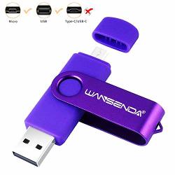 64GB Otg USB Flash Drive For Pc tablet mac micro Port Android Phone Samsung Galaxy S7 S6 S5 S4 S3 NOTE5 4 3 2 A7 A8 A9 C5 C7 LG V40 G4 Q7 LG STYLO3 Purple