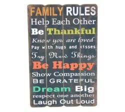 Decor Sign - Family Rules