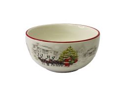 Bowl With Santa Tree & Reindeer 13.7X6.6CM