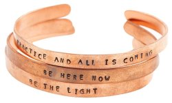 Copper Mantra Bracelet - Choose Joy