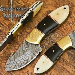 SA Knives Handmade Damascus Steel Skinning Knife