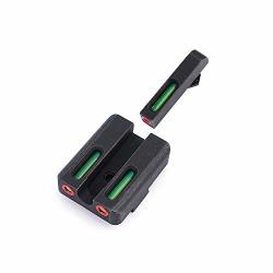 Warhuntusa Red Green Fiber Optic Front With Combat Rear Sights Focus-lock Three-dots For G Better Shooting